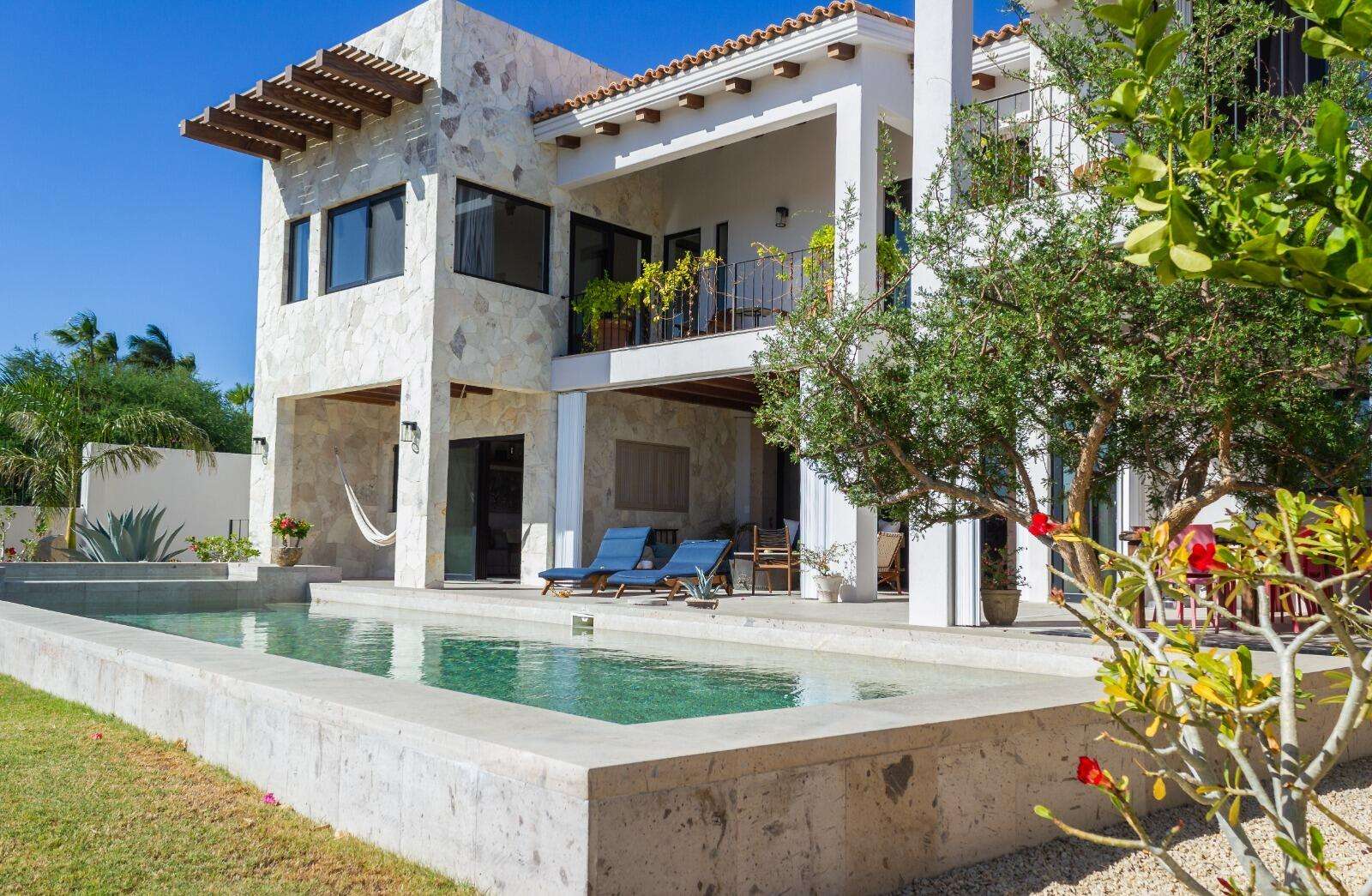 Maravilla Playa Del Rey HUGE PROFT OPPORTUNITY to own the former cabo oasis of the red hot chili peppers (WATCH THE NEW NETFLIX DOC HERE cope and paste-(https://www.youtube.com/watch?v=Exs7-tOaQQY)---above a swimming/snorkel beach, currently generating a steady consistent income that outperforms others, due the former red hot chili pepper history and art. Hidden inside the double gated waterfront enclave above a a spanning beach and ocean cove, this aptly named estate awaits-just minutes to a long list of spoils. Covering nearly 6000 square feet, this triple-height foyer, opens into a grand spanning living and dining space layered in natural stone, marble and musical art throughout. Additional add-ons include: St Tropez themed exterior spaces, rooftop lounge, fire bowls and fire pits, added steam sauna and mor for sale