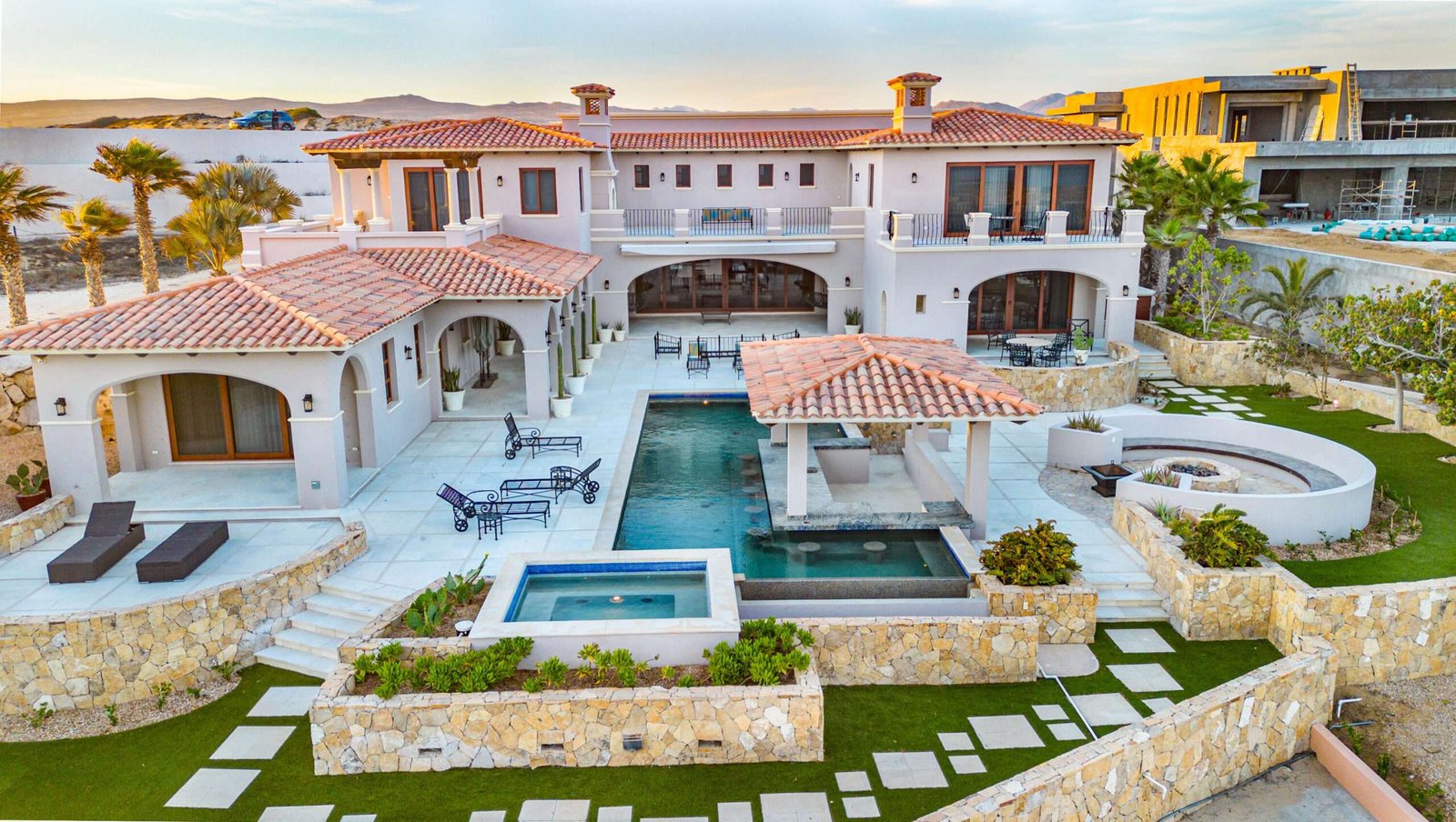 Maravilla Fundadores Villa Piedra - Fundadores, Puerto Los Cabos, blends modern and traditional design with unobstructed ocean for sale