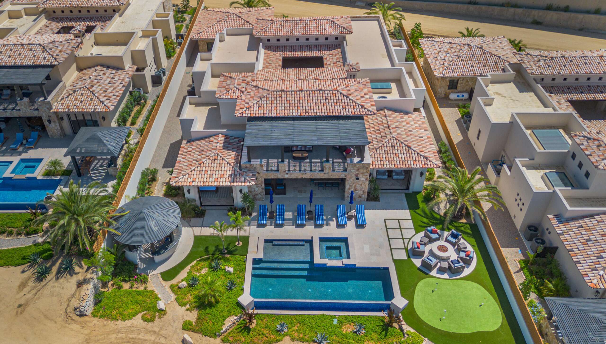 Maravilla Sunset Hill Setting a new benchmark for modern design at Diamante, this truly exceptional five-bedroom, five-bathroom residence embodies the pinnacle of contemporary luxury. With an elevated aesthetic, the home utilizes state-of-the-art 3D foam panel construction to ensure remarkable environmental comfort, structural durability, and minimal long-term maintenance. Outfitted with a professional-grade suite of Wolf, Sub-Zero, and Zephyr appliances, the interior is a fully realized, turn-key masterpiece offering immediate access to the exclusive Diamante lifestyle. The open-concept living spaces are defined by a seamless indoor-outdoor flow, drawing the eye toward breathtaking sunset for sale