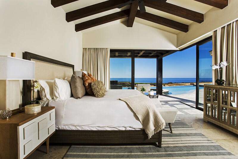 Maravilla La Canada Experience unparalleled luxury in this exquisite modern residence, located in the prestigious Club Campestre Golf Club community of Los Cabos, Mexico. Boasting 5,242.02 sq. ft. of thoughtfully designed living space, this home offers four spacious bedrooms, each with its own en-suite bathroom, and two additional half-bathrooms for added convenience. High ceilings create an open, airy ambiance, while modern stone finishes and fine custom carpentry enhance the home's sophisticated aesthetic.The fully equipped kitchen is a culinary masterpiece, featuring state-of-the-art appliances from Sub-Zero, Wolf, and Bertazzoni. For added functionality, an additional working kitchen is included, making this home ideal for entertaining. From the interior, breathtaking ocean and golf course for sale