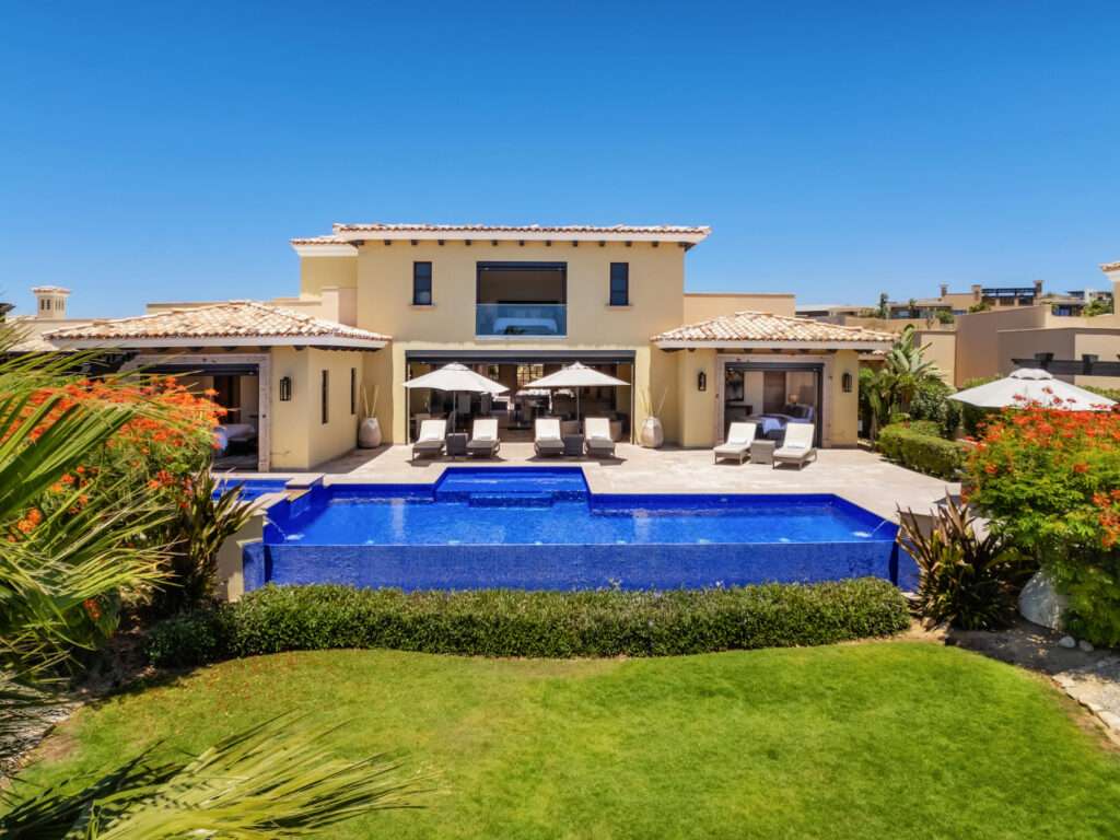 Maravilla Golf Villas Overlooking the Tiger Woods designed Oasis 12-hole Short Course within Diamante Cabo San Lucas, this unique six-bedroom, six-bathroom contemporary hacienda-style residence offers a seamless blend of comfort, design, and natural surroundings.Upon entry, a private central courtyard welcomes you, with bedrooms thoughtfully arranged around it, creating both privacy and a strong sense of connection. The home flows naturally into an open-concept great room, where the kitchen, dining, and living areas come together around a warm fireplace, all opening onto a covered terrace.Designed to embrace Cabo's – Diamante, Golf Villa 47, Pacific, Pacific, BS