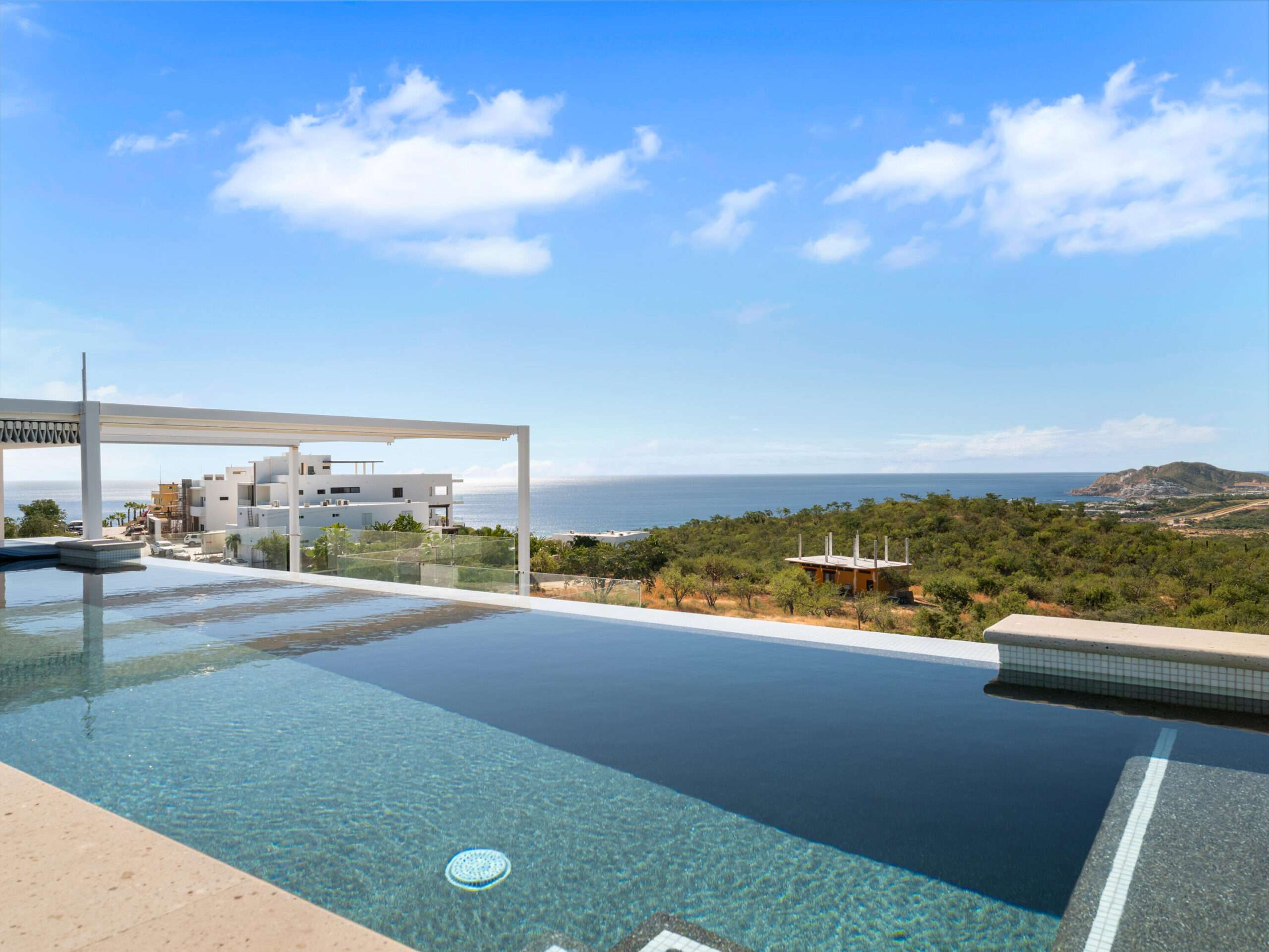 Maravilla Pedregal Csl First time on the market, Villa Antigua is a six-bedroom, seven-bathroom residence located within the prestigious community of Pedregal, offering a rare opportunity to own a timeless property in Cabo's most exclusive neighborhood.Antigua blends classic Mexican architecture with hacienda-style furnishings, creating an atmosphere of inviting and understated luxury. Dramatic architectural details and exceptional craftsmanship are evident throughout, including stone columns, marble floors, and tasteful designer décor in warm earth tones.Its spacious layout includes six generously sized bedrooms, ideal for both private enjoyment and high-end rental use. The upper level bedrooms provide enhanced privacy, beautiful ocean for sale