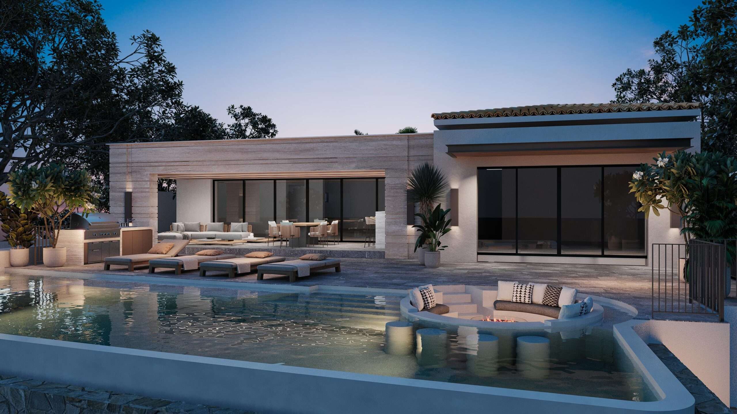 Maravilla La Noria Casa Lau'ren offers contemporary luxury with 4 bedrooms plus a private casita. Overlooking the Jack Nicklaus Signature Golf Course, this elegant home features ocean for sale