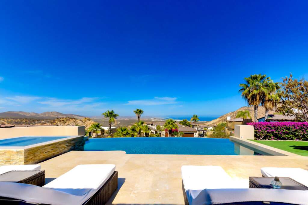 Maravilla Section 4- Las Canadas Discover refined indoor-outdoor living at Cañada 9, set within Querencia, San Jose del Cabo's premier private golf community. Soaring beamed ceilings, walls of pocket glass, and luminous marble floors define an open great room that flows effortlessly to the terrace, infinity-edge pool, and stone-clad water feature -- all framed by panoramic Sea of Cortez and mountain – Querencia Golf and Ocean Club, San Jose Corridor, BS