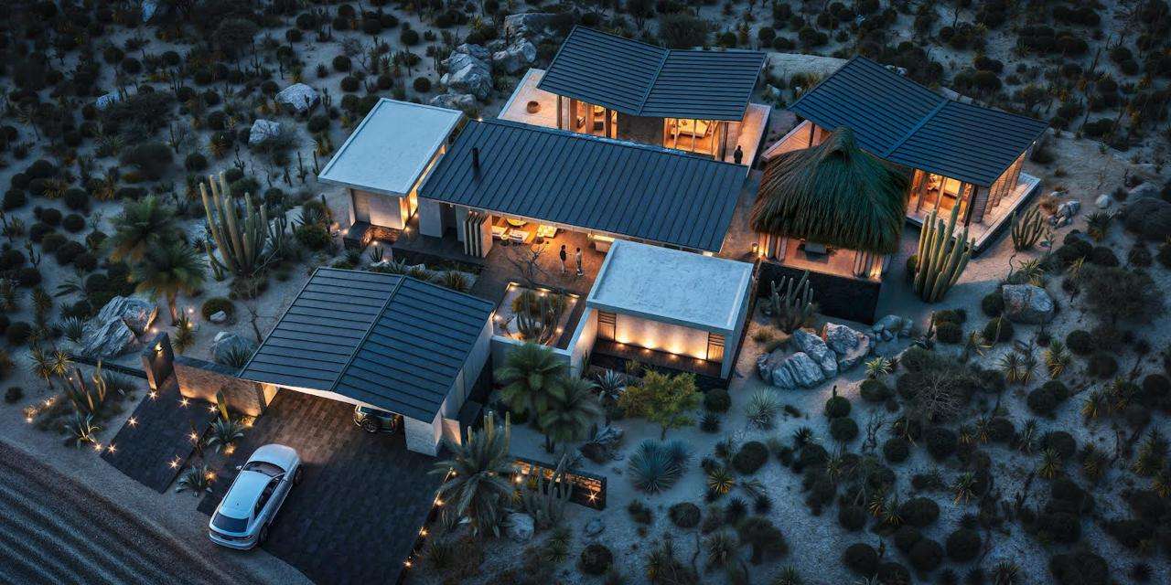 Maravilla Migrino Casa Java is a thoughtfully designed four-bedroom residence currently under construction within The Palm, a low-density, master-planned community on the Pacific side, positioned between Los Cabos and La Paz. Set on a generous 1,700 SM lot with 749 SM of construction, the home is designed as two independent casitas, offering privacy, flexibility, and seamless functionality.The property features a swimming pool, palapa with outdoor kitchen and BBQ, studio, office, and outdoor shower, all surrounded by native desert landscaping with cardón cacti and regional vegetation. Parking includes two open spaces plus a closed garage.Residents of The Palm enjoy controlled density, access to a beach club, and a naturally private stretch of Pacific coastline. Casa Java is a thoughtfully designed four-bedroom residence currently under construction within The Palm, a low-density, master-planned community on the Pacific side, positioned between Los Cabos and La Paz. Set on a 1,700 SM lot with 749 SM of construction, the property has been carefully conceived as a private residential compound organized into three primary buildings, allowing for a clear separation between social living and private spaces.The central building serves as the social heart of the home, featuring open living and dining areas that connect seamlessly to the outdoor spaces. Adjacent to the social area is a dedicated studio / TV room with a built-in desk, ideal for media use or flexible workspace.The two private buildings house the bedroom suites. Casa Java offers two primary bedrooms, each with a full bathroom, walk-in closet, and a private sitting area. One of the master suites also includes an integrated office / working space, providing additional flexibility for remote work or quiet retreat. The remaining two bedrooms are generously sized and each includes a full bathroom and walk-in closet, ensuring comfort and privacy for family and guests.Outdoor living is an integral part of the design, featuring a swimming pool, palapa with outdoor kitchen and BBQ area, outdoor shower, and generous terraces. The landscaping is composed of native desert vegetation, including cardón cacti, desert cactus varieties, plum trees, and regional species, reinforcing a strong connection to the Baja environment.The service areas are thoughtfully separated from the main living spaces and include a closed garage, along with dedicated rooms for electrical systems and water equipment, enhancing both functionality and long-term maintenance efficiency. Parking also includes two additional open spaces.Casa Java has been designed as a self-sustaining residence, equipped with a full solar energy system for electricity, a propane backup system for contingency, and a bio-septic tank for sanitary water treatment. All finishes have been carefully selected to respond to the Pacific climate, sun exposure, and salinity, prioritizing durability, longevity, and reduced maintenance over time.Residents of The Palm enjoy... for sale