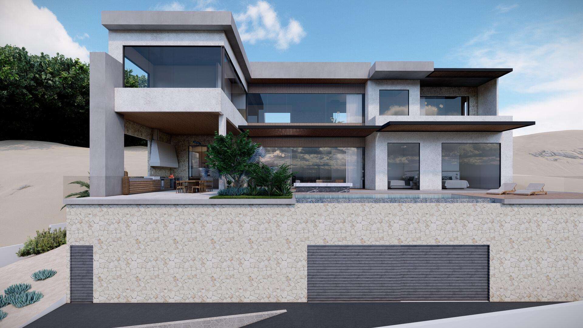 Maravilla Rancho Cerro Colorado Perched on the ocean-side cliffs of the gated Rancho Cerro Colorado, Villa Colorado is a modern pre-construction masterpiece by Custom Homes Mexico. This 6-bedroom, 6.5-bathroom estate is designed entirely for the buyer who craves absolute privacy, opulence and a spectacular – 35 Avenida Camino Real, San Jose Corridor, BS