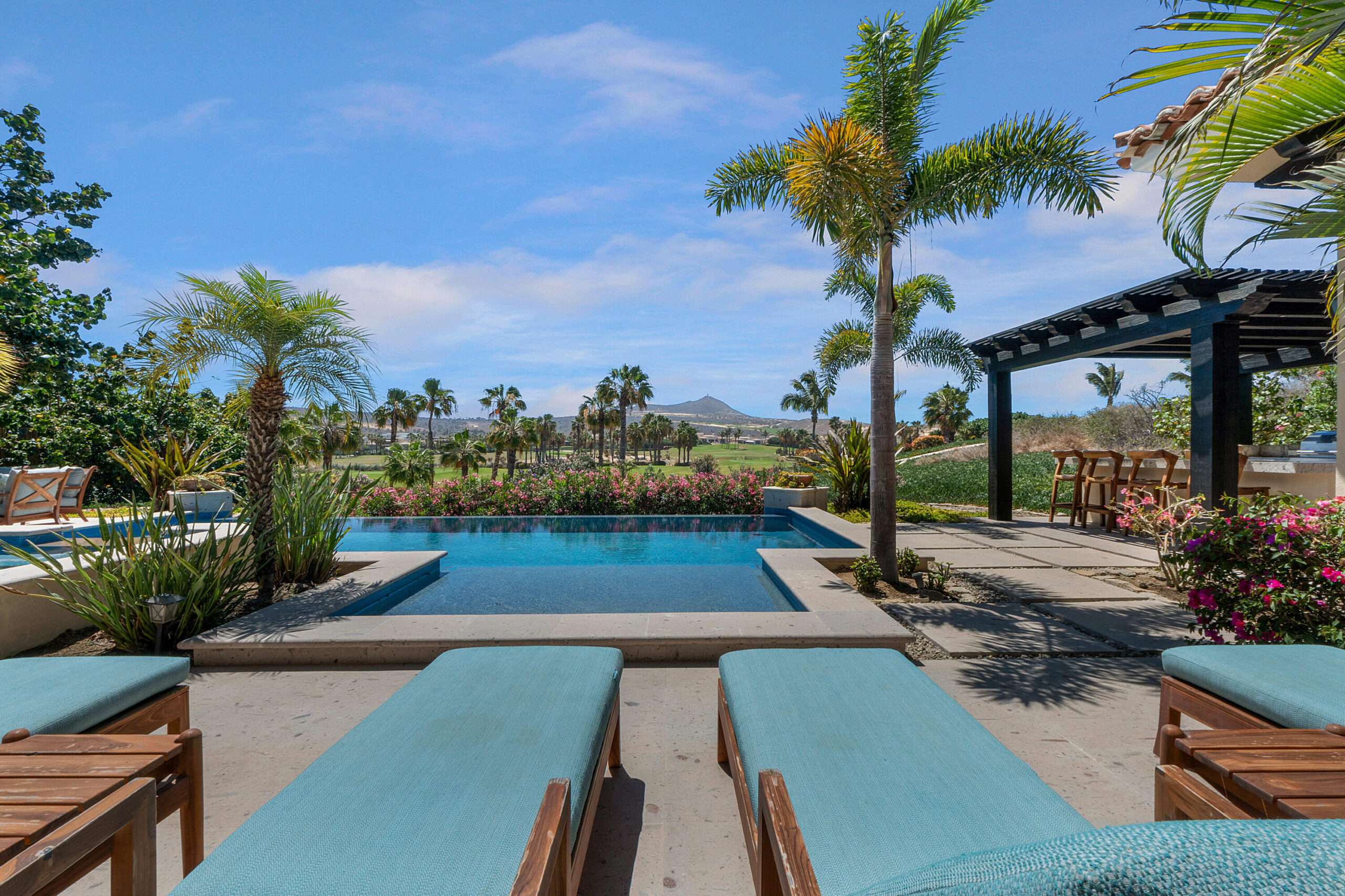 Maravilla Golf Villas Best priced Golf Villa currently available in Diamante! Located along the Oasis Short Course, Villa 35 presents an exceptional opportunity to own in one of Los Cabos' most prestigious private communities.This beautifully maintained 4 bedroom, 4 bathroom villa offers approximately 4,250 sqf. of air conditioned living space and over 6,300 sqft of total construction. Designed around a stunning central courtyard, the home seamlessly blends indoor and outdoor living, creating the perfect setting for entertaining and enjoying the Cabo lifestyle.Never rented and meticulously cared for, this move in ready residence features numerous upgrades and improvements throughout. Enjoy direct access to Diamante's world class amenities, including the Dunes Course, Tiger Woods designed El Cardo nal, the Oasis Short Course, the Crystal Lagoon, private beach access, fitness facilities, dining venues, and 24-hour gated security.Golf Villa 35 represents one of the best values currently available in Diamante. Whether you're looking for a luxury second home, full time residence, or investment property, this turnkey villa offers an unmatched combination of location, condition, and value.What Makes Golf Villa 35 Special!!Beyond its exceptional value and prime location within Diamante, Golf Villa 35 offers several advantages that set it apart from other villas in the community:- All-Day Sunshine. The villa enjoys excellent sun exposure throughout the day, creating a bright and inviting outdoor living experience. Many neighboring properties receive significantly less afternoon sun.- Protected Location. The home's orientation provides natural protection from prevailing winds and weather, offering additional comfort and peace of mind during storm season.Elevated Position & Enhanced Privacy. Perched higher than many surrounding villas, the property enjoys superior for sale